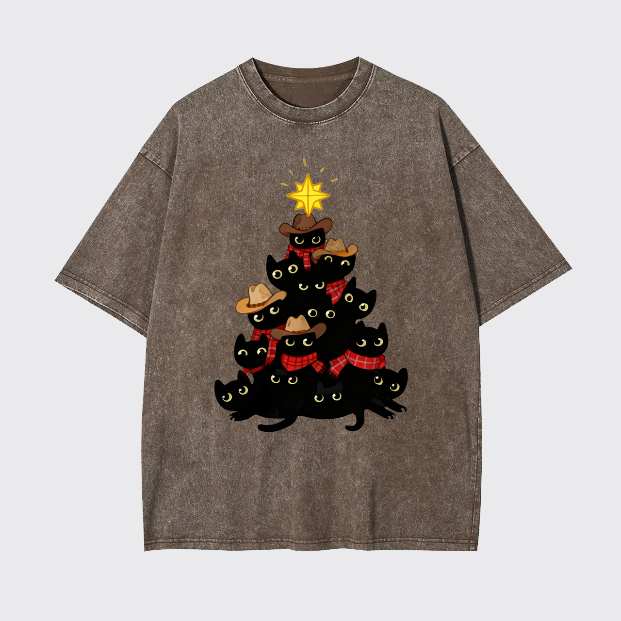 Meowy Christmas Garment-dye Tees