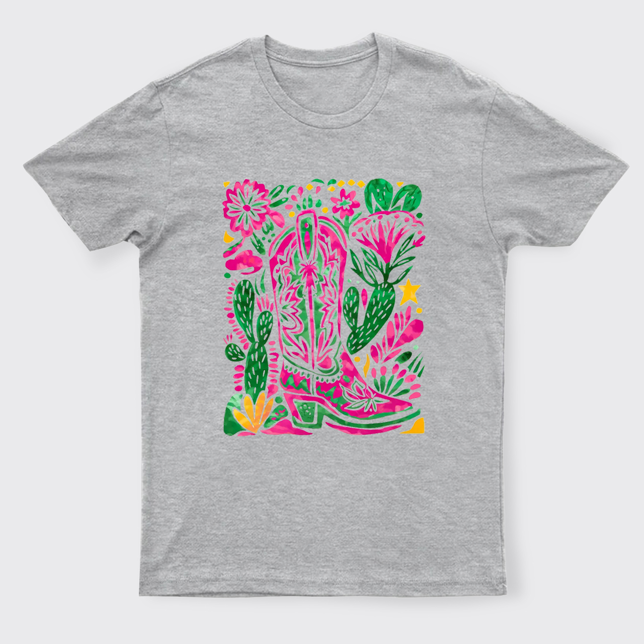 Western Floral Cowboy Boot T-Shirts