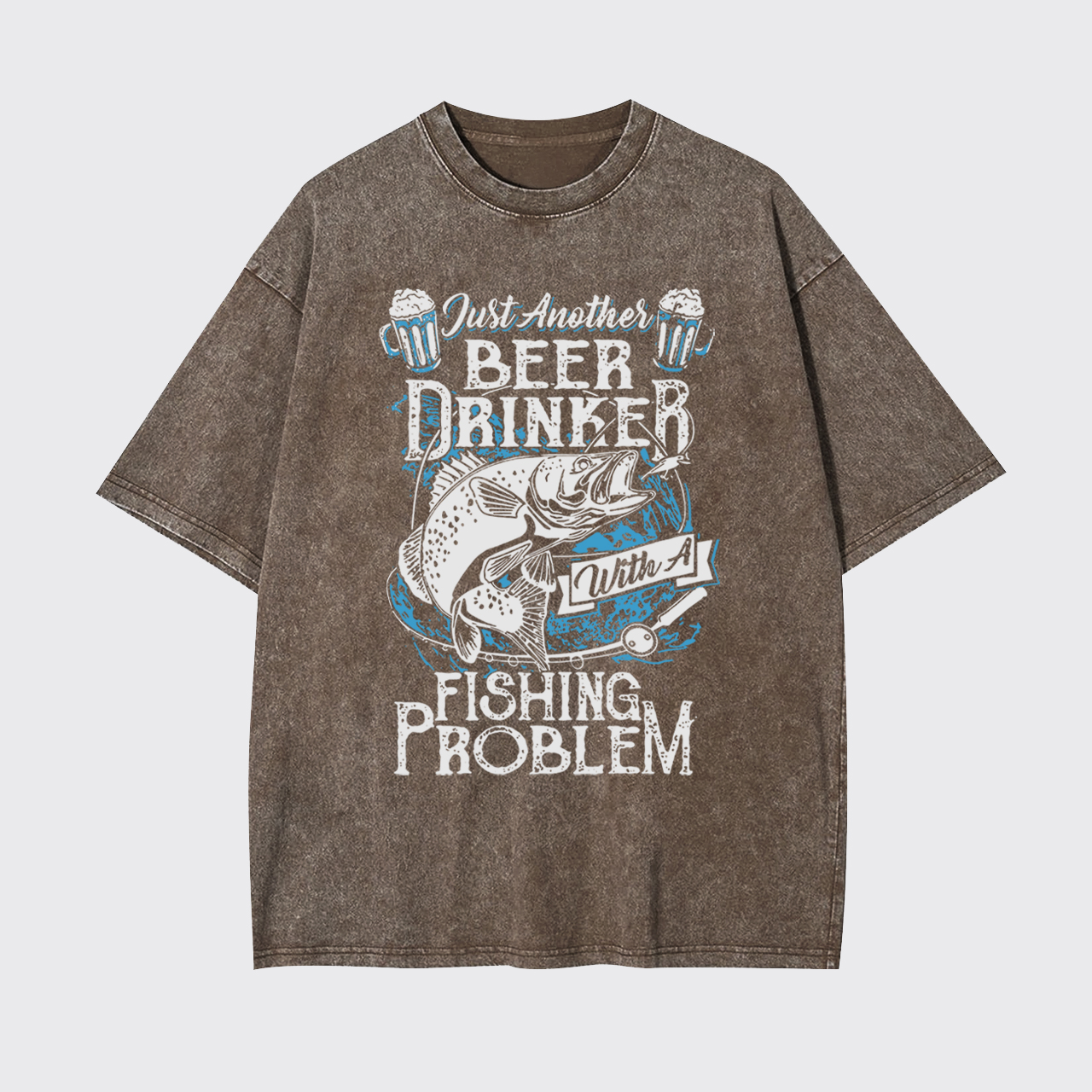Beer Drinker with a Fishing Problem Garment-dye Tees