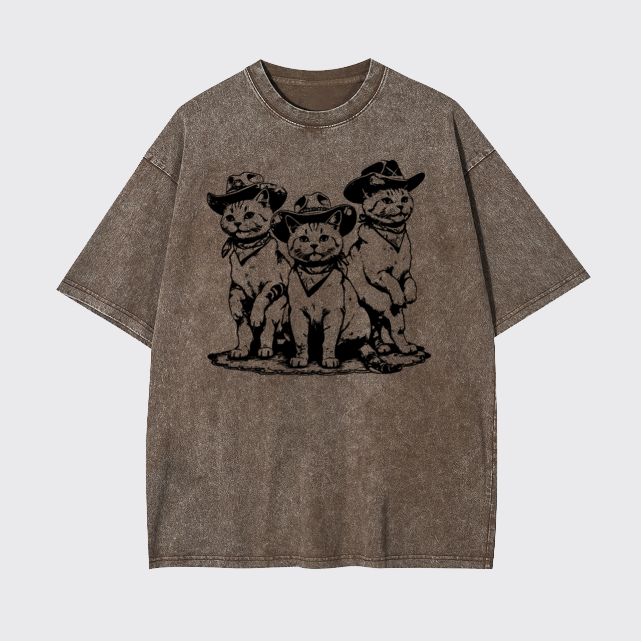 Funny Cowboy Cats Garment-dye Tees