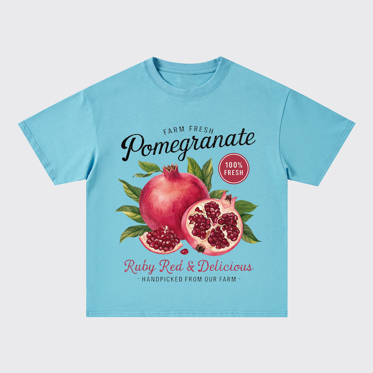 Retro Style-Fresh Pomegranate Oversize T-Shirts