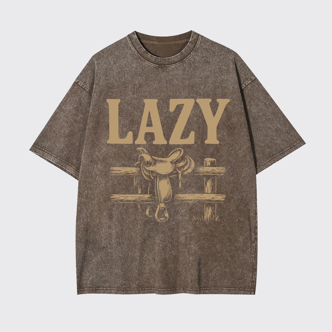 Lazy Cowboy Saddle Garment-dye Tees