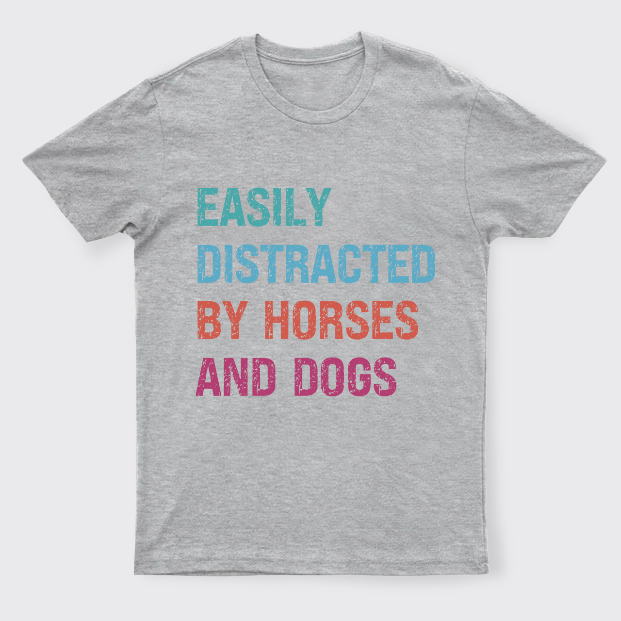 Personalized Easily Distracted by Horses And Dogs T-Shirts