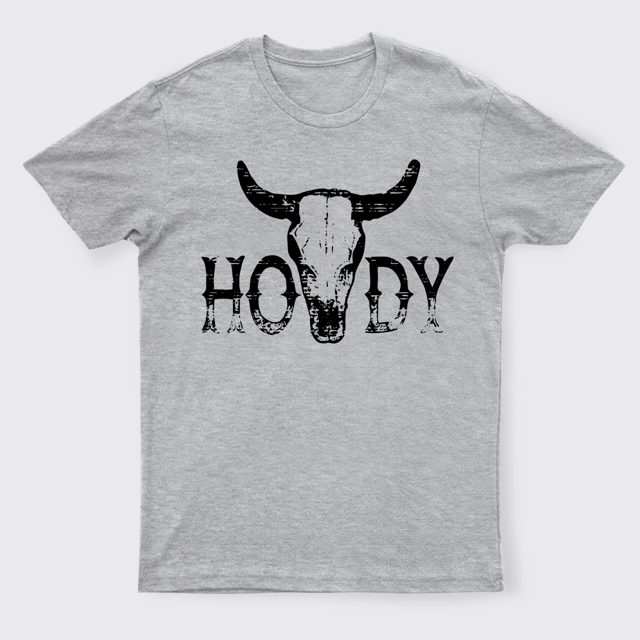 Howdy Western Bull Skull T-Shirts