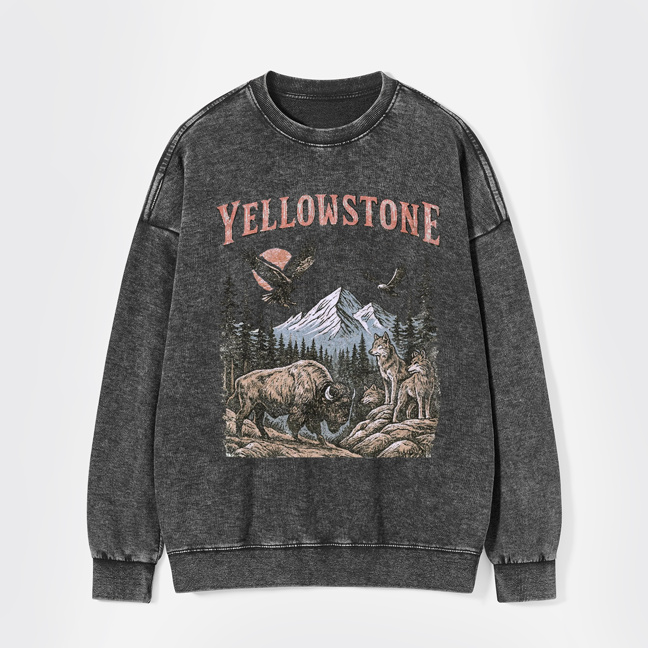 Yellowstone National Park Vintage 90s Washed Sweatshirts