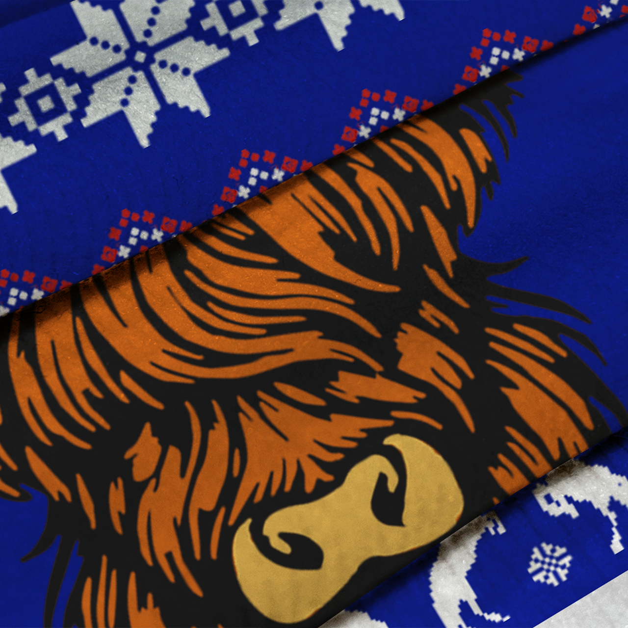 Highland Coo Ugly Knit Sweatshirt