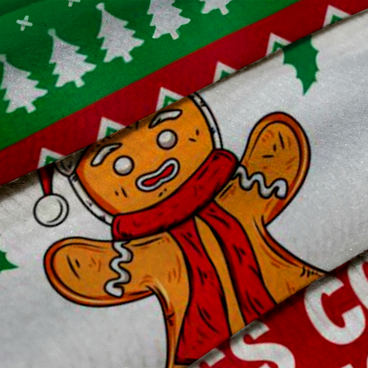 Funny Gingerbread Fitness Ugly Knit Sweatshirt