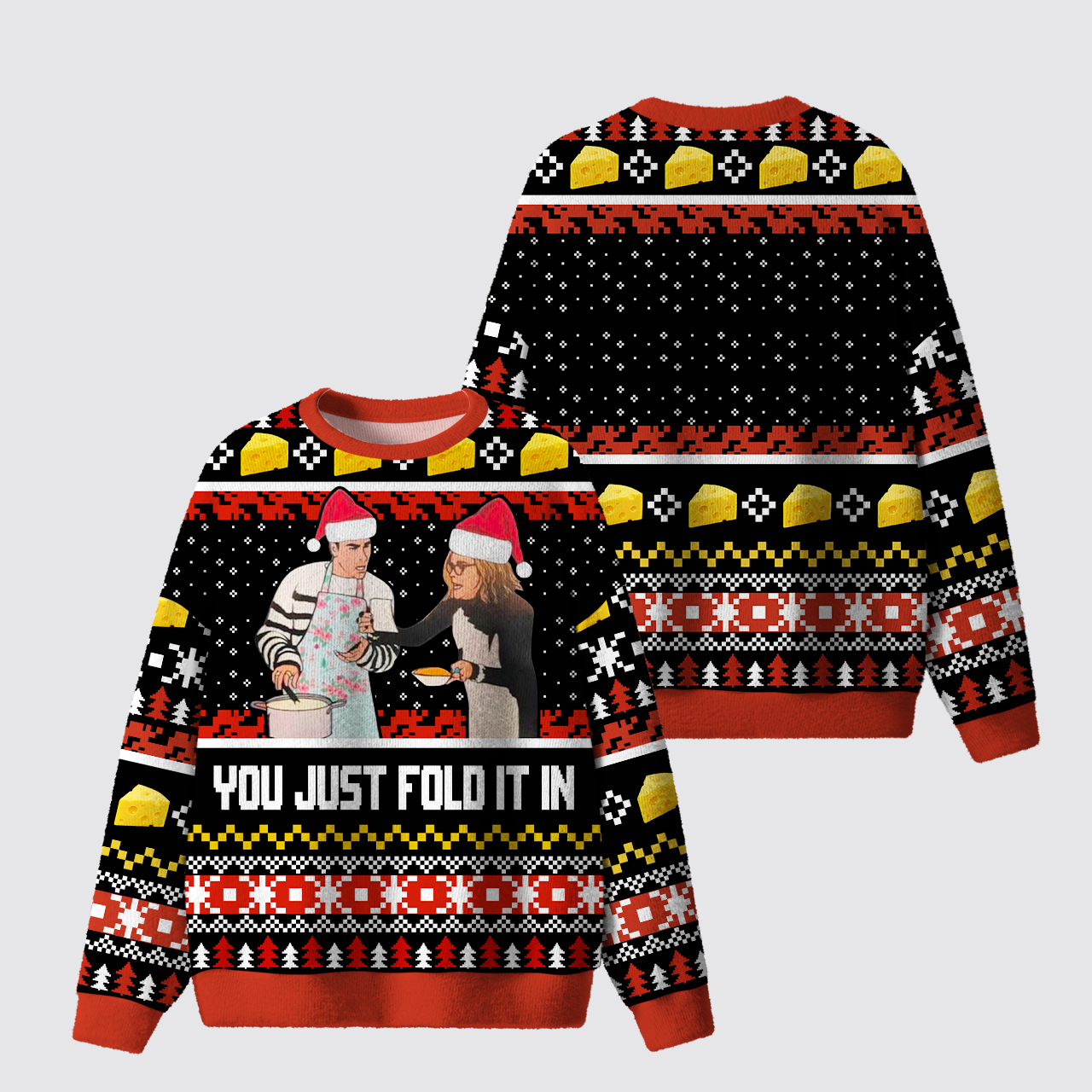 You Just Fold It In Meme Ugly Knit Sweatshirt