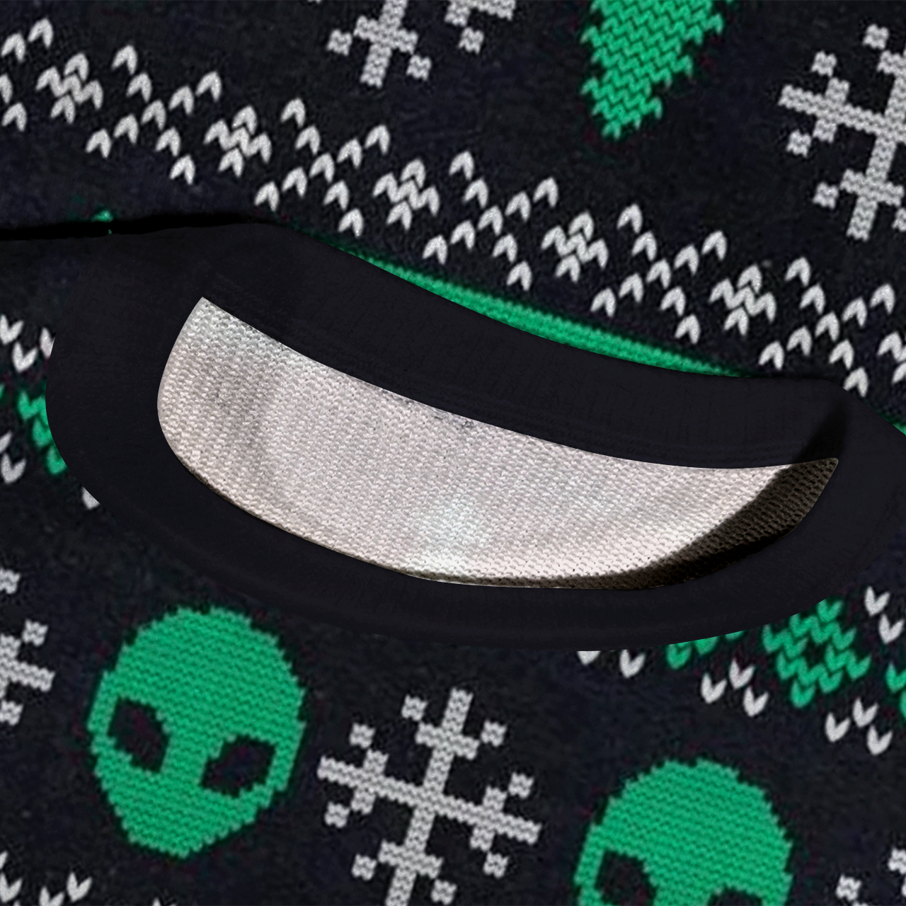 Alien Flying Saucer Ugly Knit Sweatshirt