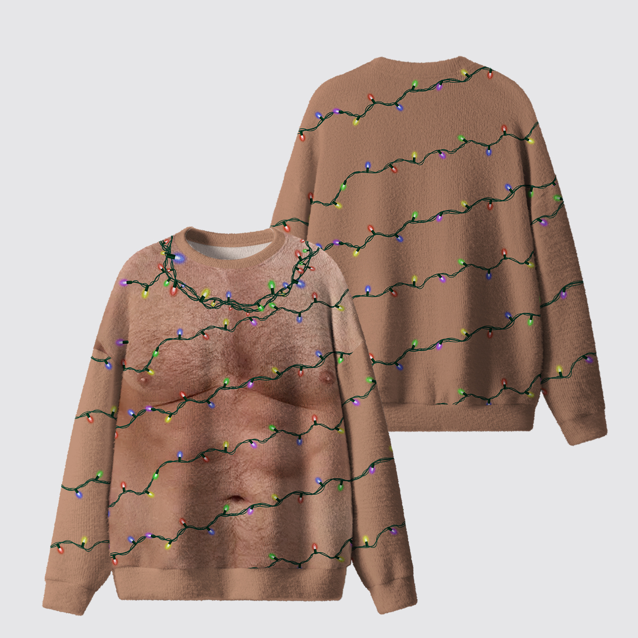 Funny Hairy Chest Ugly Knit Sweatshirt