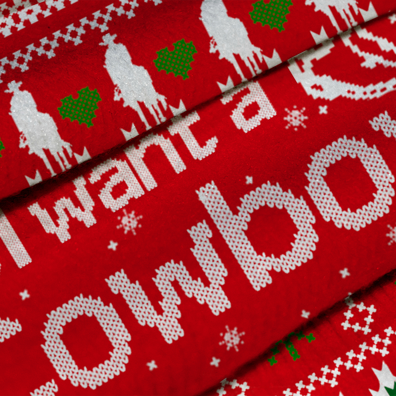 Santa I Want A Cowboy Ugly Knit Sweatshirt