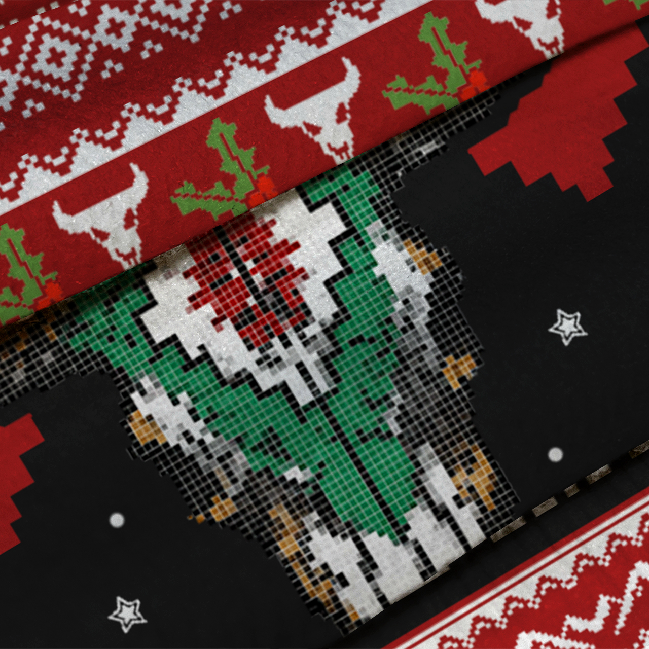 Cowboy Christmas Ugly Knit Sweatshirt