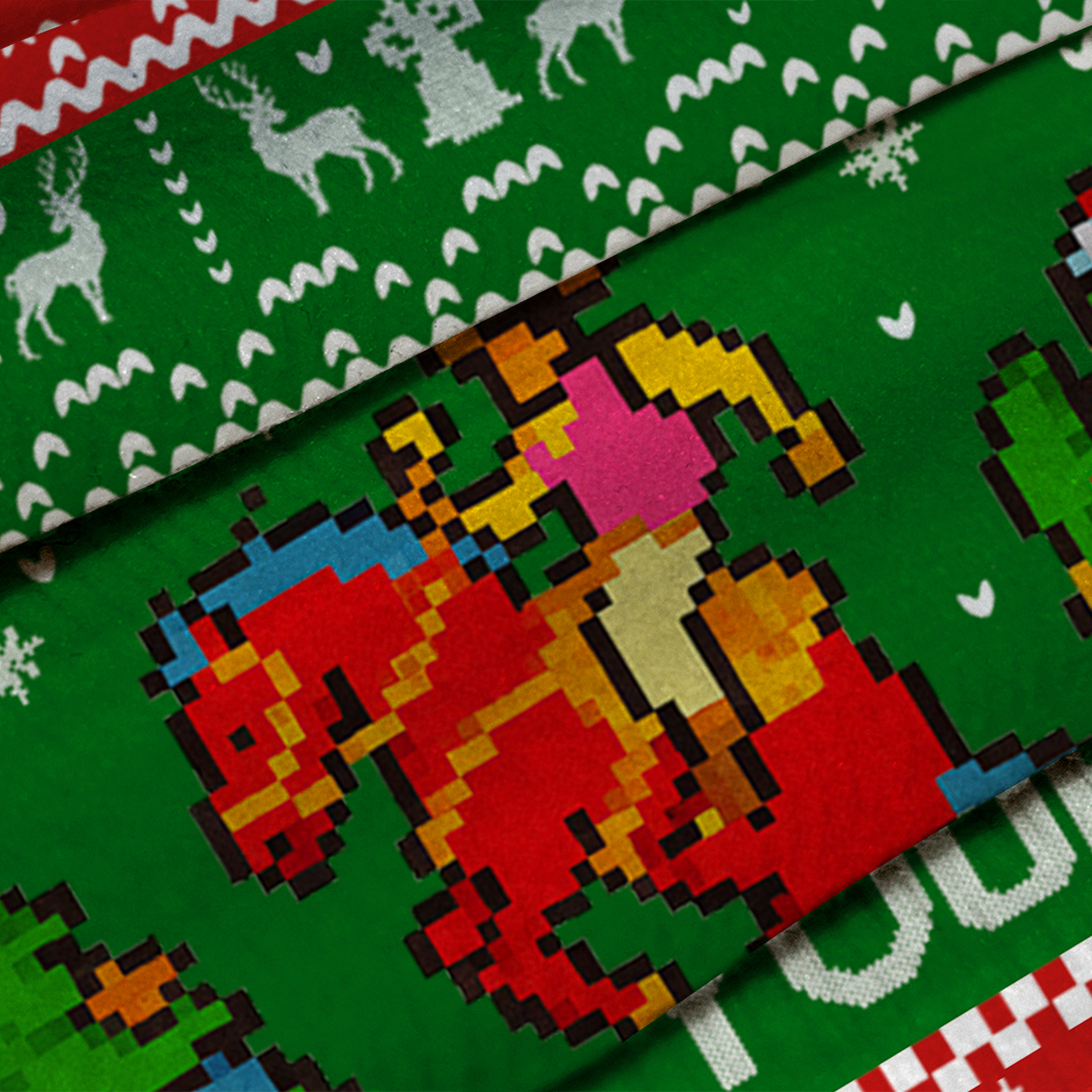 Giddy Up Jingle Horse Pick Up Your Feet Ugly Knit Sweatshirt