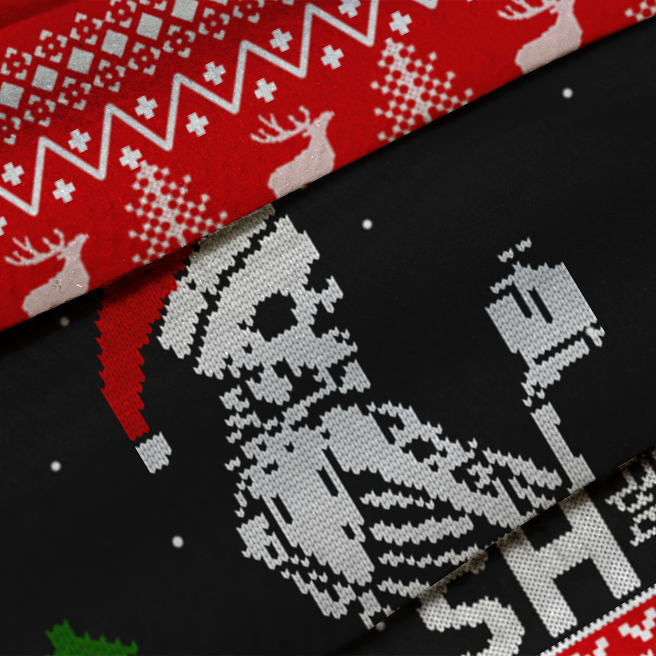 Merry Christmas Skeleton Ugly Knit Sweatshirt