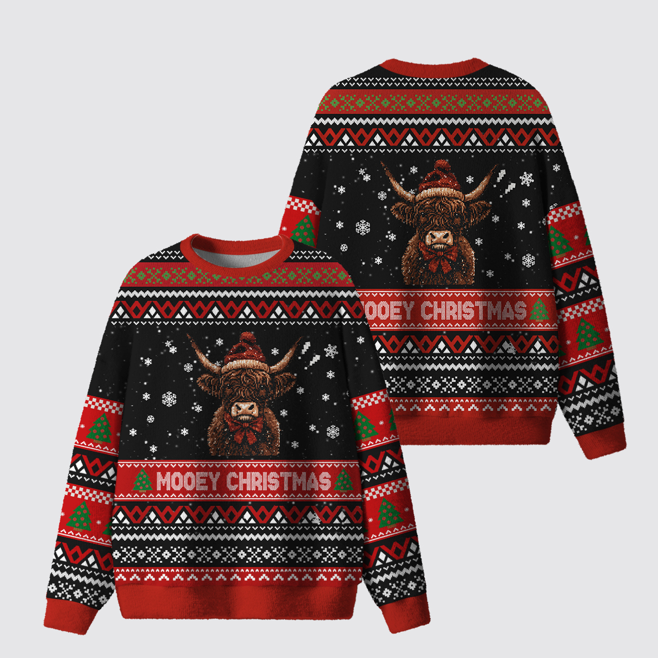 Mooey Christmas Ugly Knit Sweatshirt