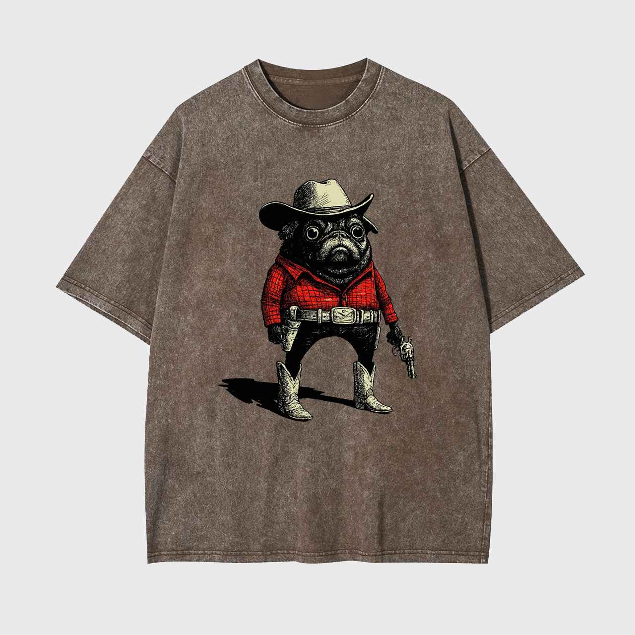 Cowboy Pug Garment-dye Tees