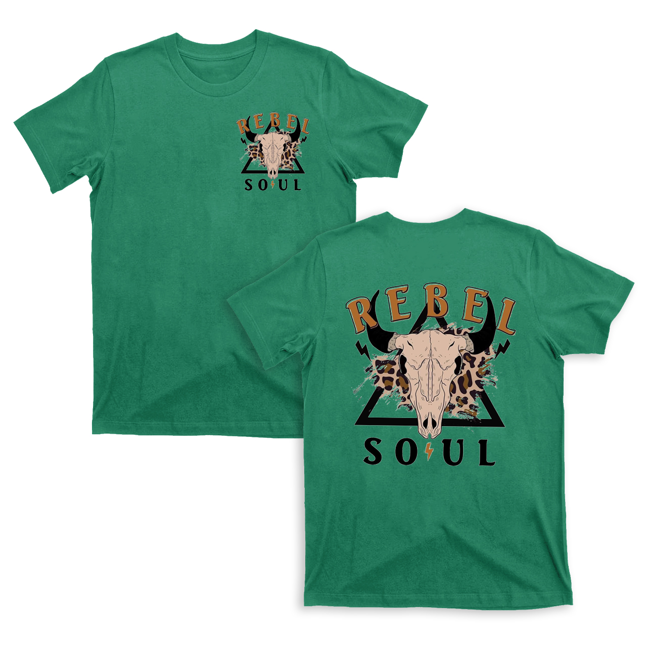 Rebel Soul Lightning Bull T-Shirts
