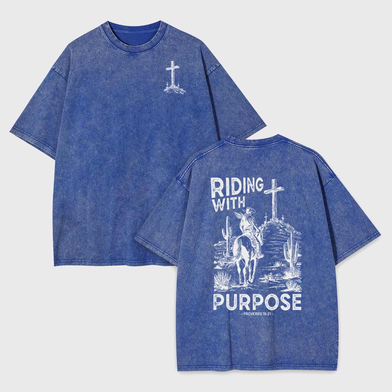 Christian Western Horse Rider Garment-dye Tees
