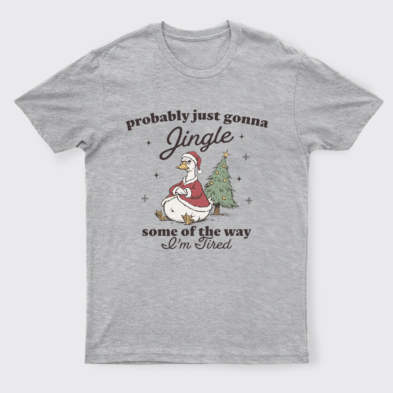 Funny Tired Christmas Goose T-Shirts