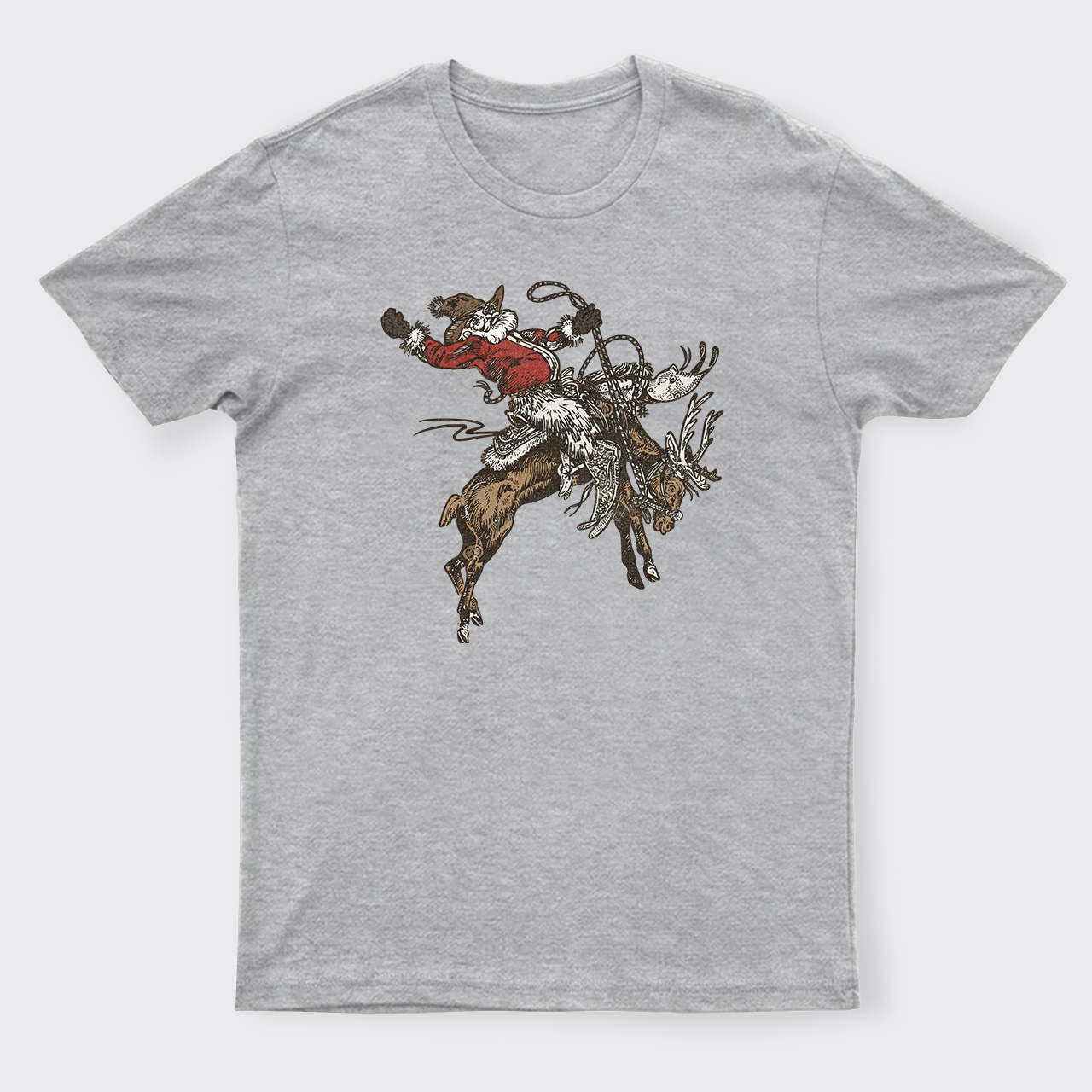 Cowboy Santa Jingle Horse Reindeer T-Shirts