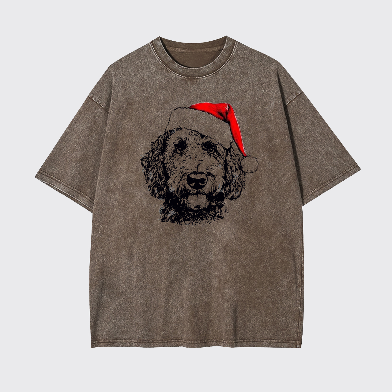 Custom Santa Paws Dog Breed Garment-dye Tees