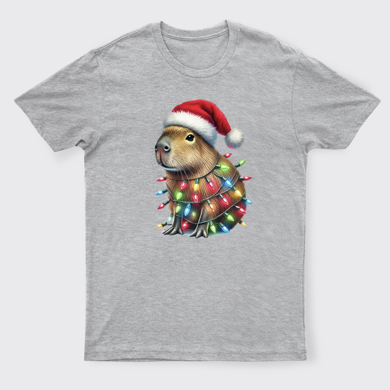 Capybara Christmas Lights T-Shirts