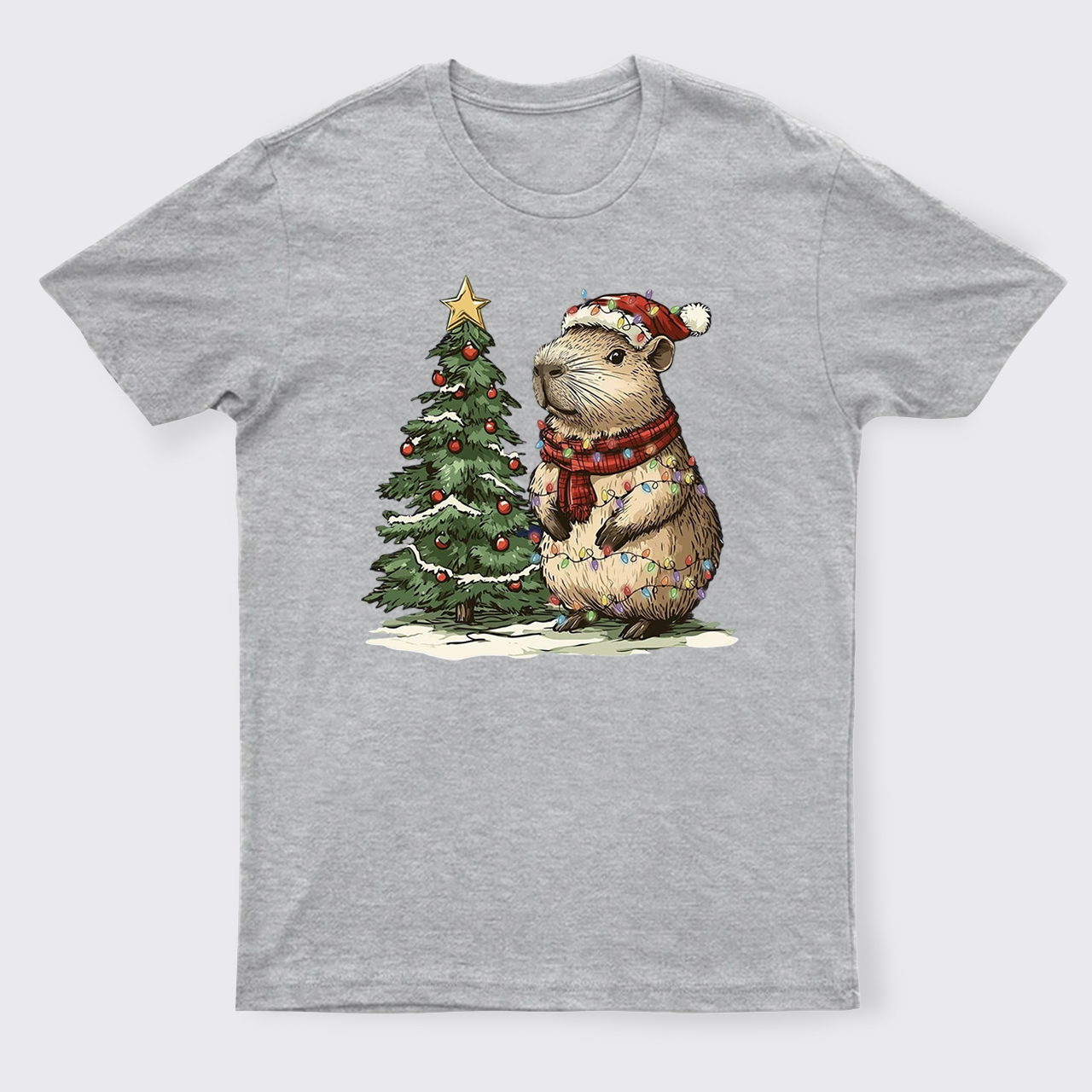 Capybara Christmas Tree T-Shirts