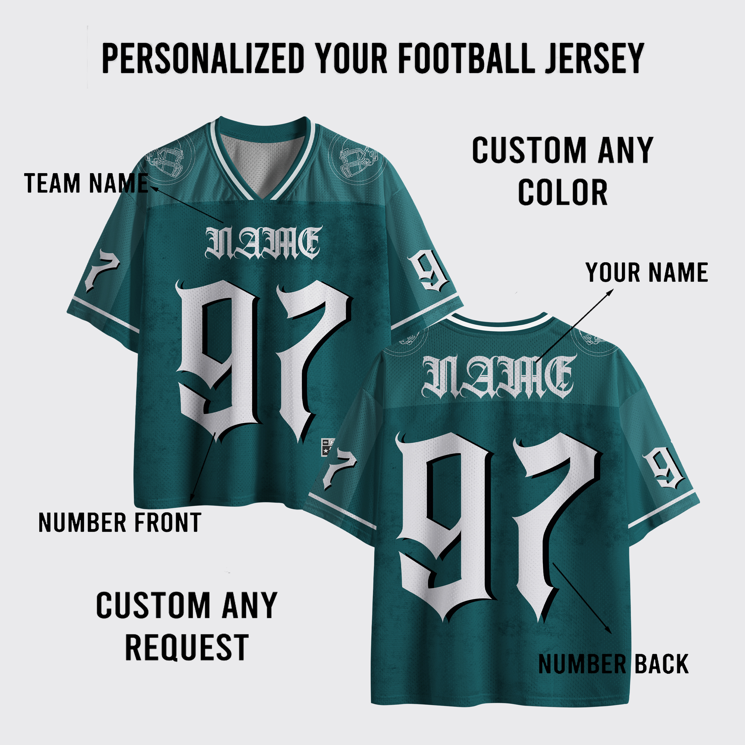 Personalized Football Mesh Jersey