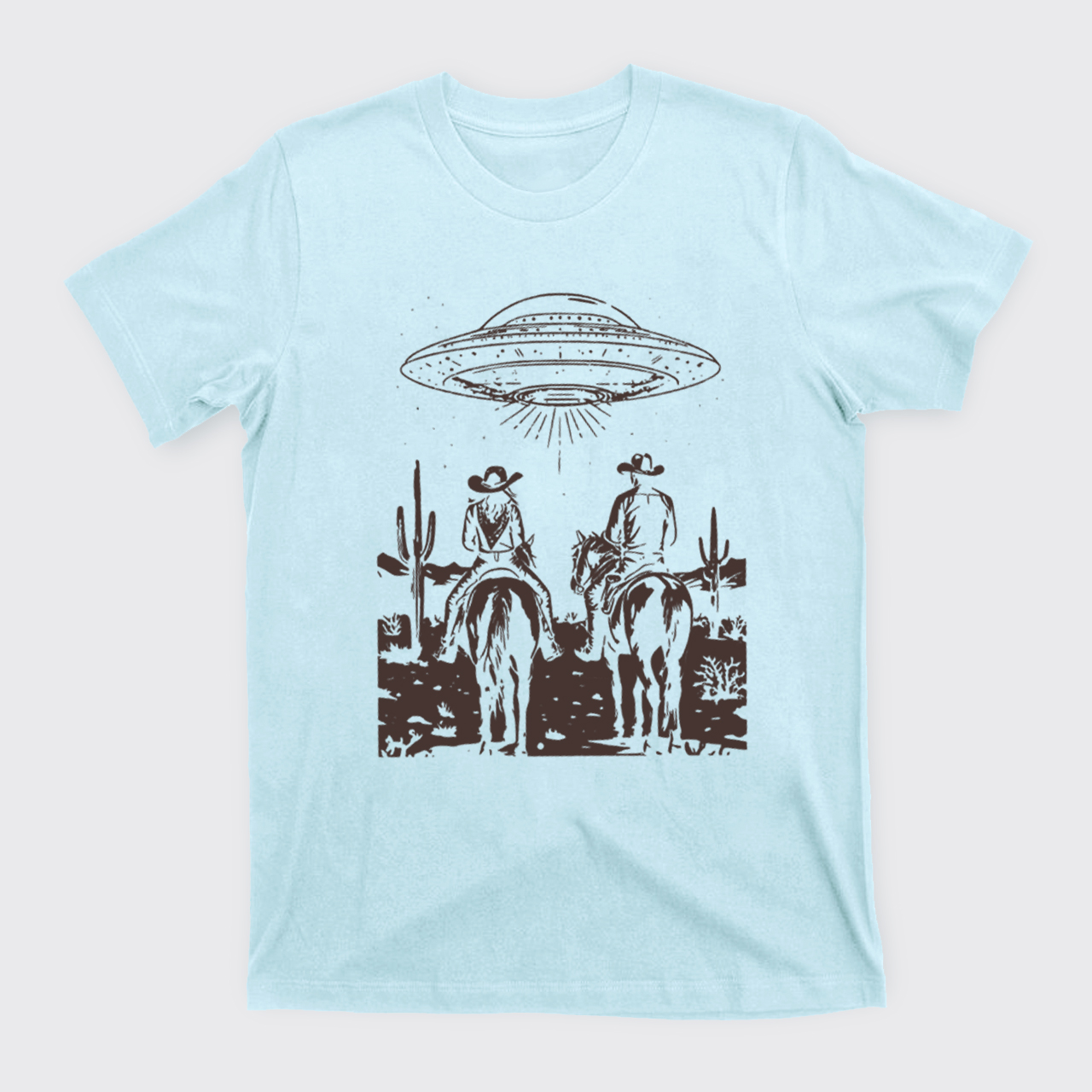 Retro Wild West Rodeo Couple T-Shirts