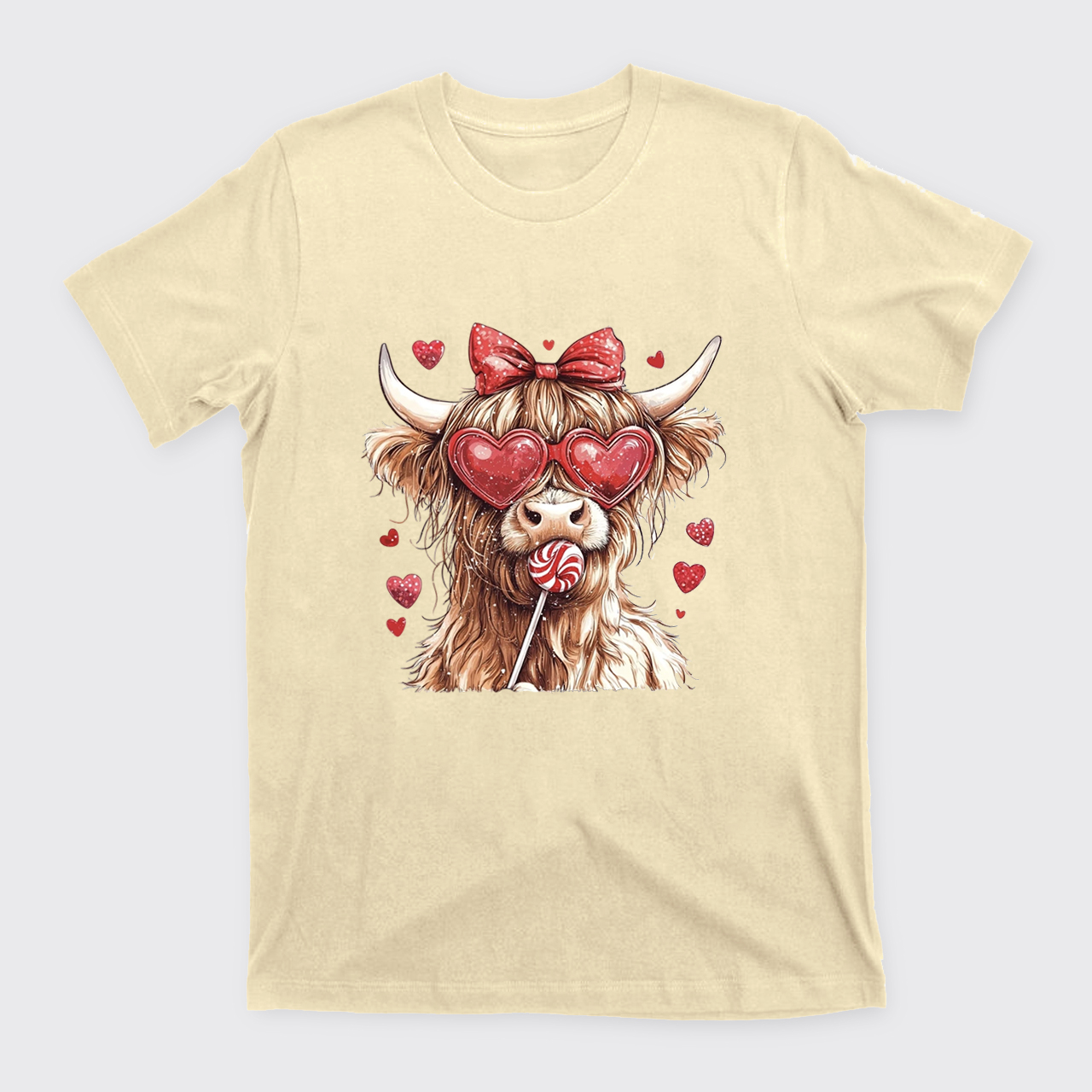 Highland Cow Valentine T-Shirts