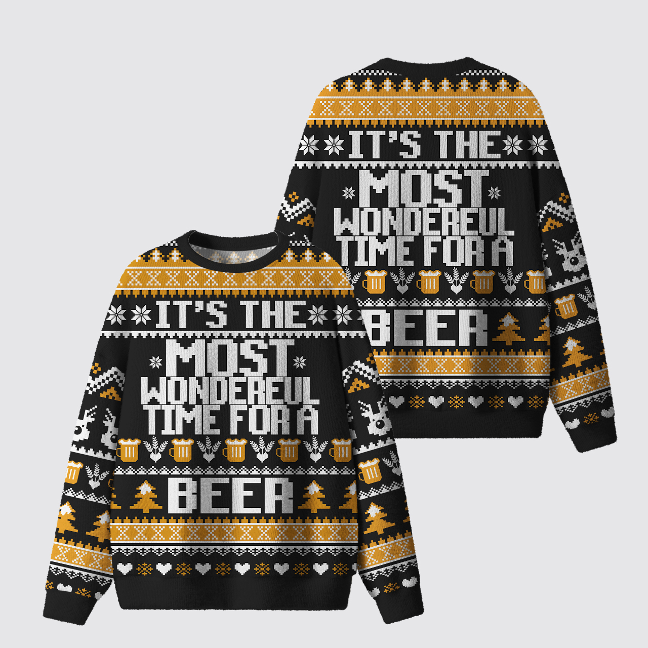 Wonderful Time Beer Ugly Knit Sweatshirt