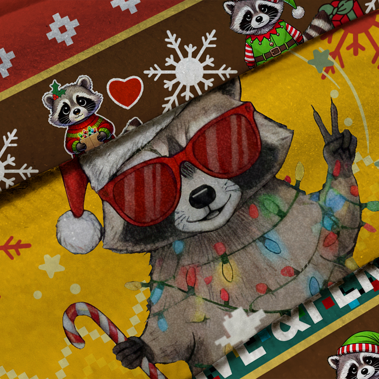 Feral and Festive Ugly Knit Sweatshirt