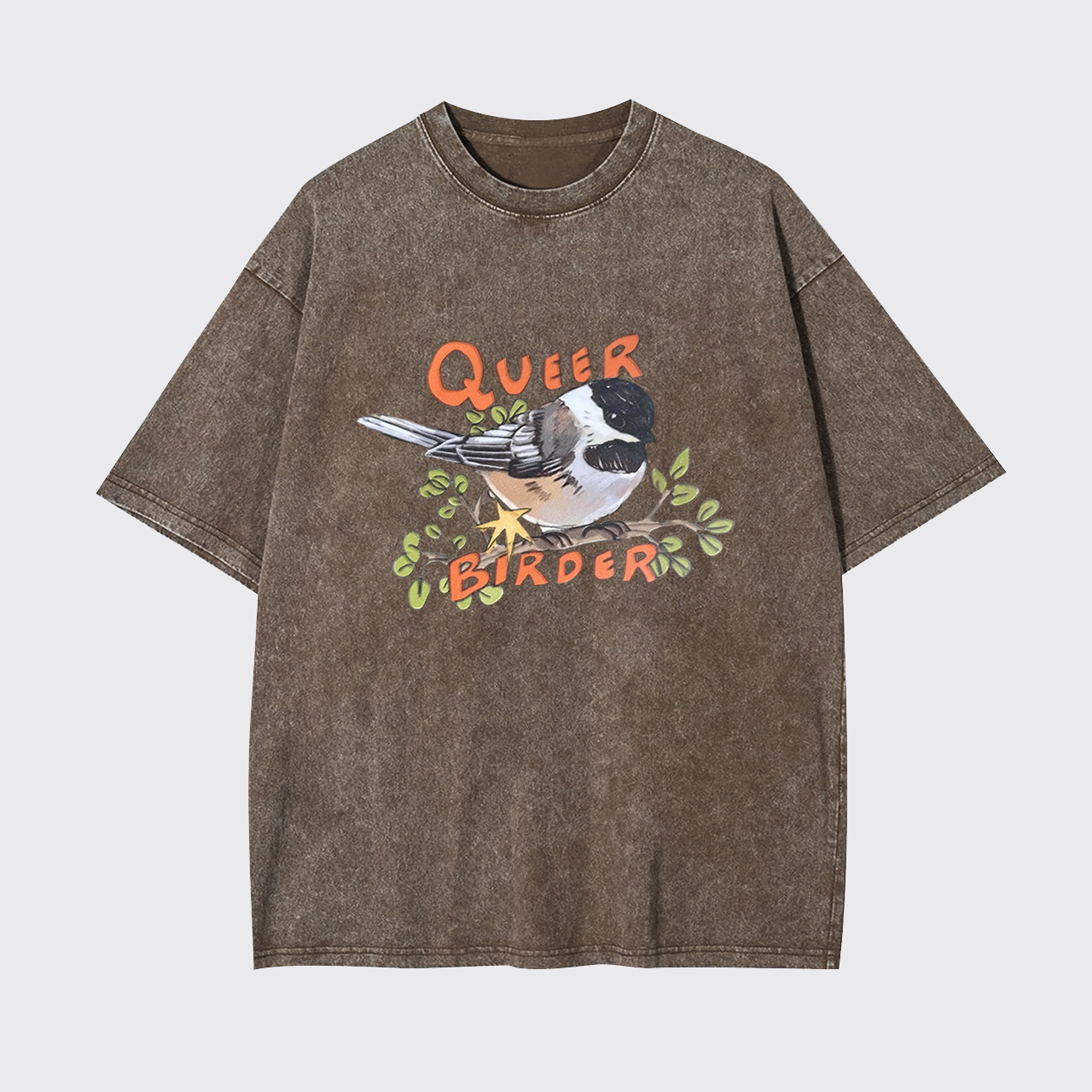 Queer Birder Chickadee Garment-dye Tees
