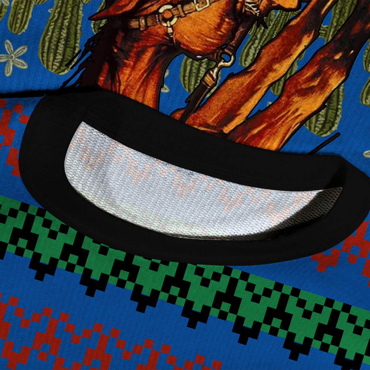 Cowboy Rider Christmas Ugly Knit Sweatshirt