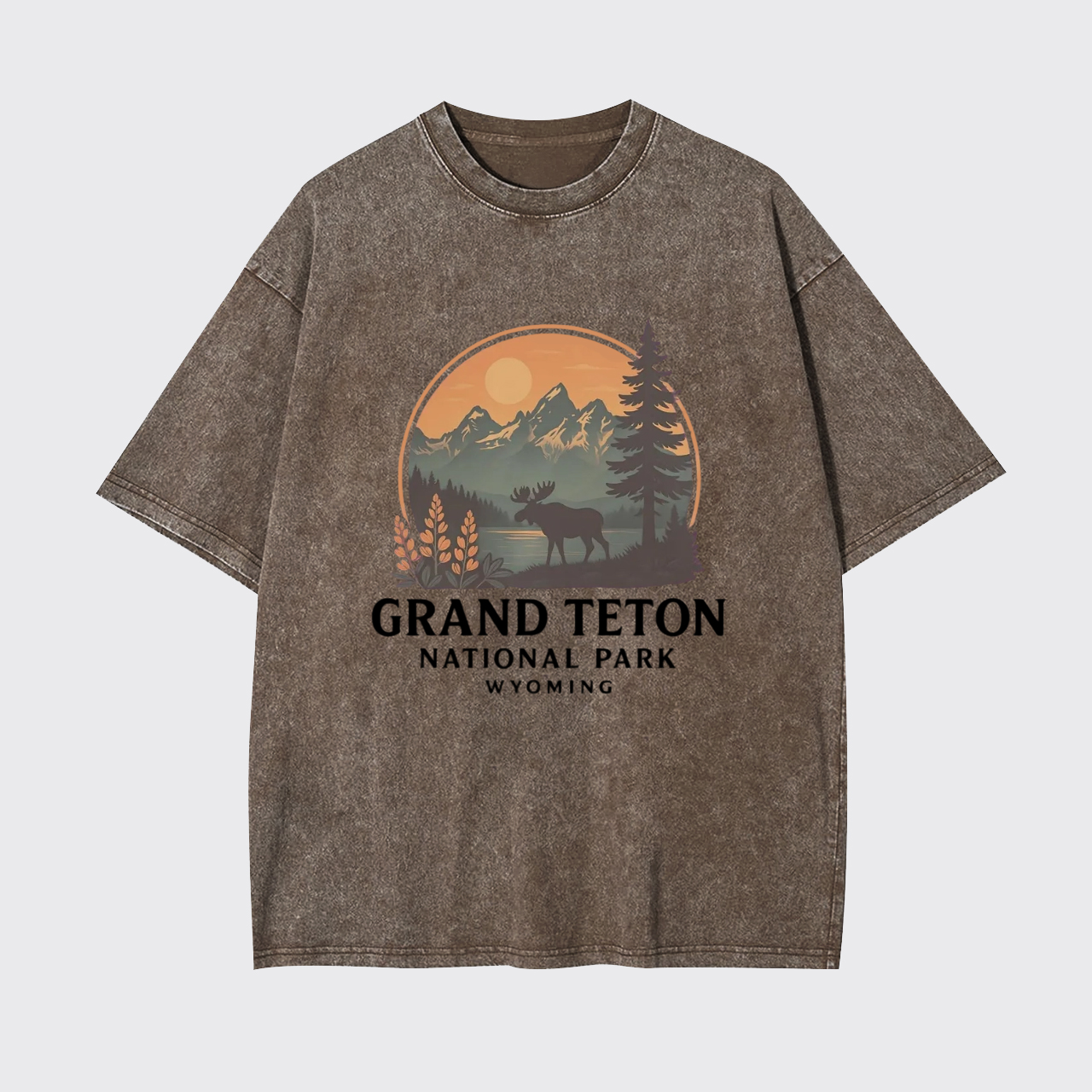Retro Gand Teton National Park Garment-dye Tees