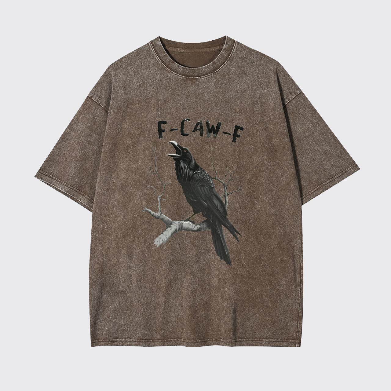 F-Caw-F Black Bird Garment-dye Tees