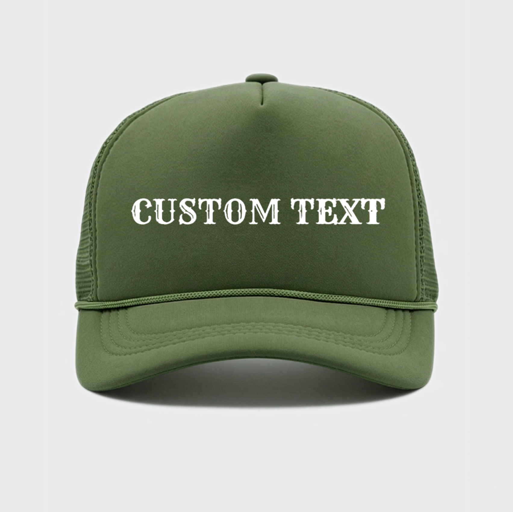 Custom Text Solid Color Trucker Hat