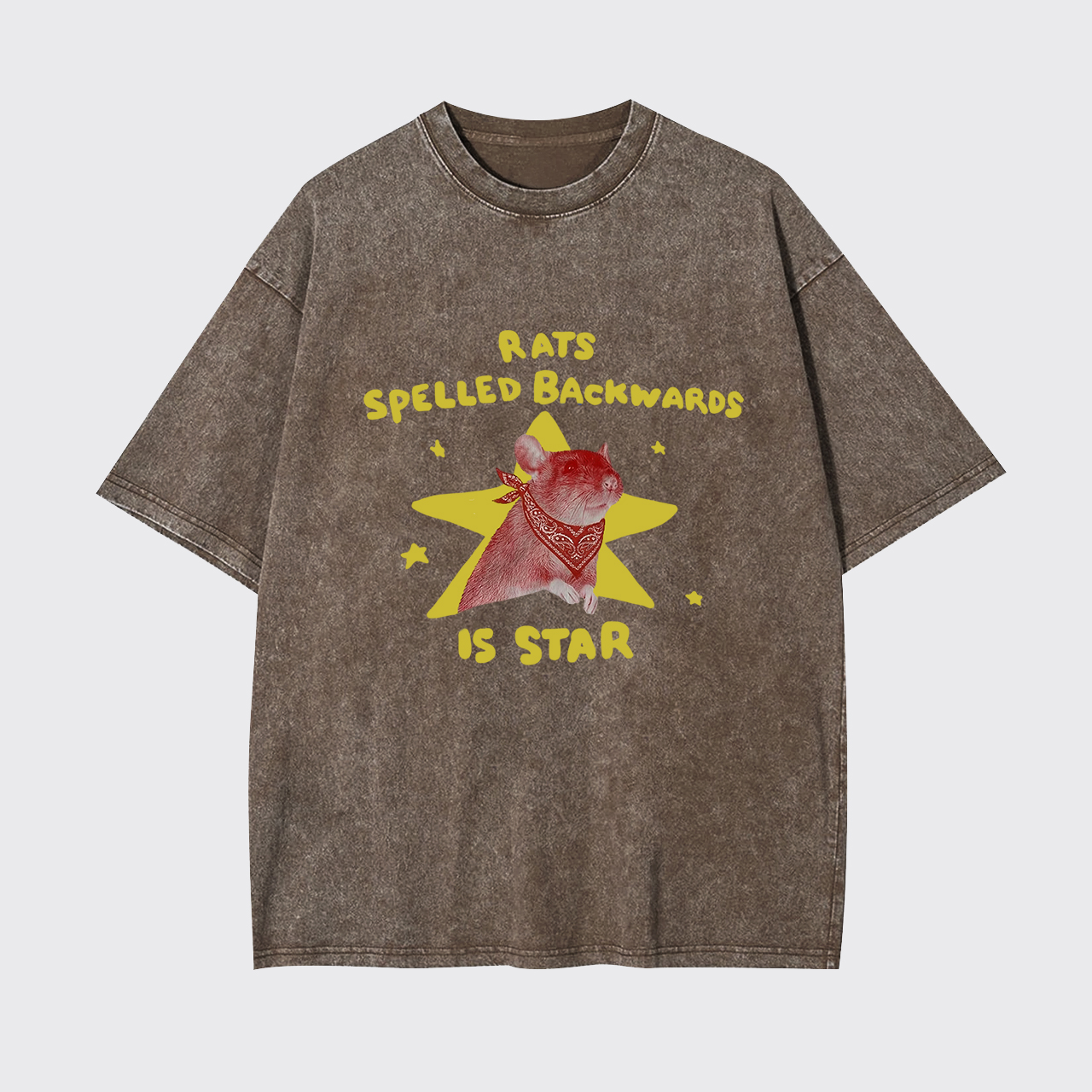 Rats Spelled Backwards Is Star Garment-dye Tees