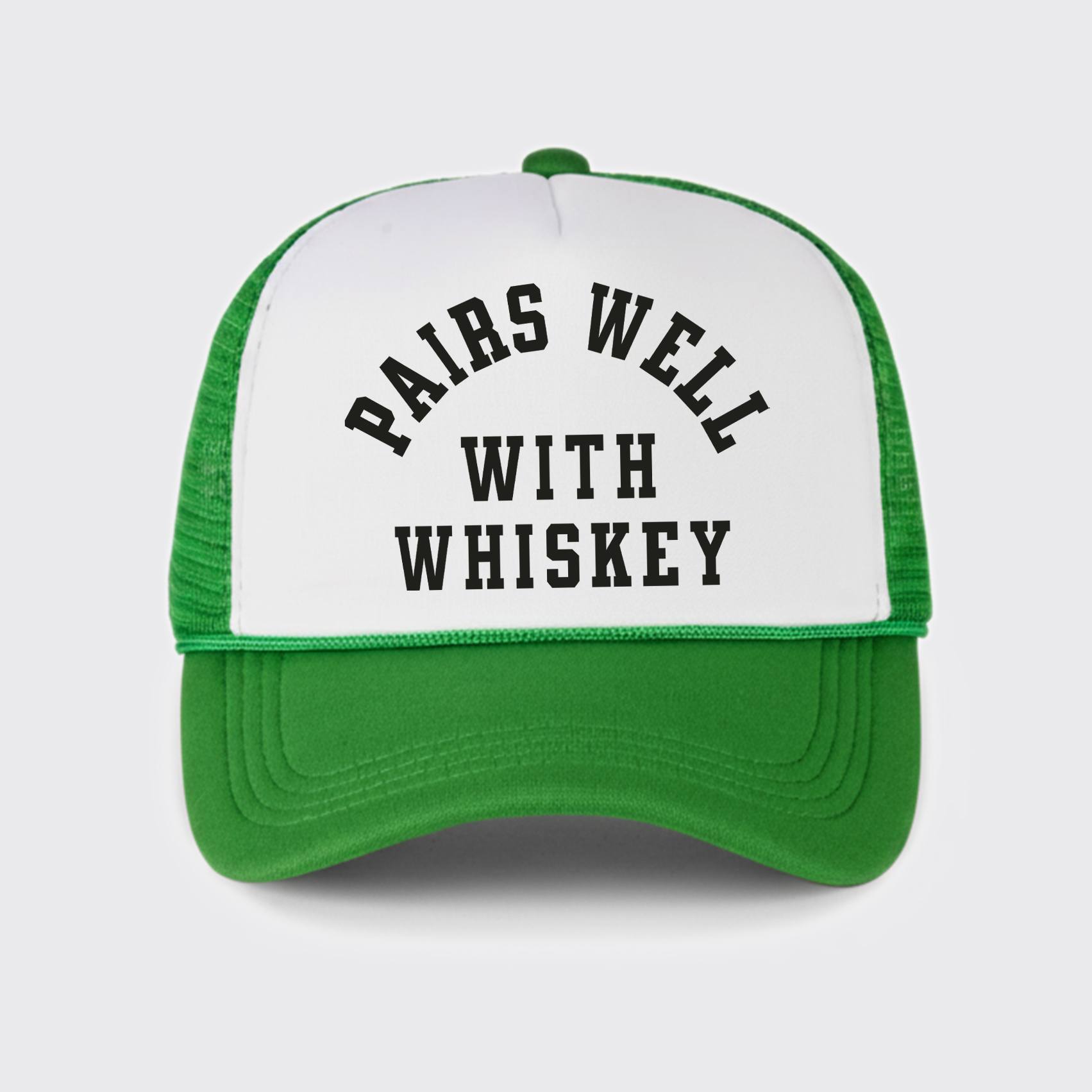 Pairs Well With Whiskey Trucker Hat