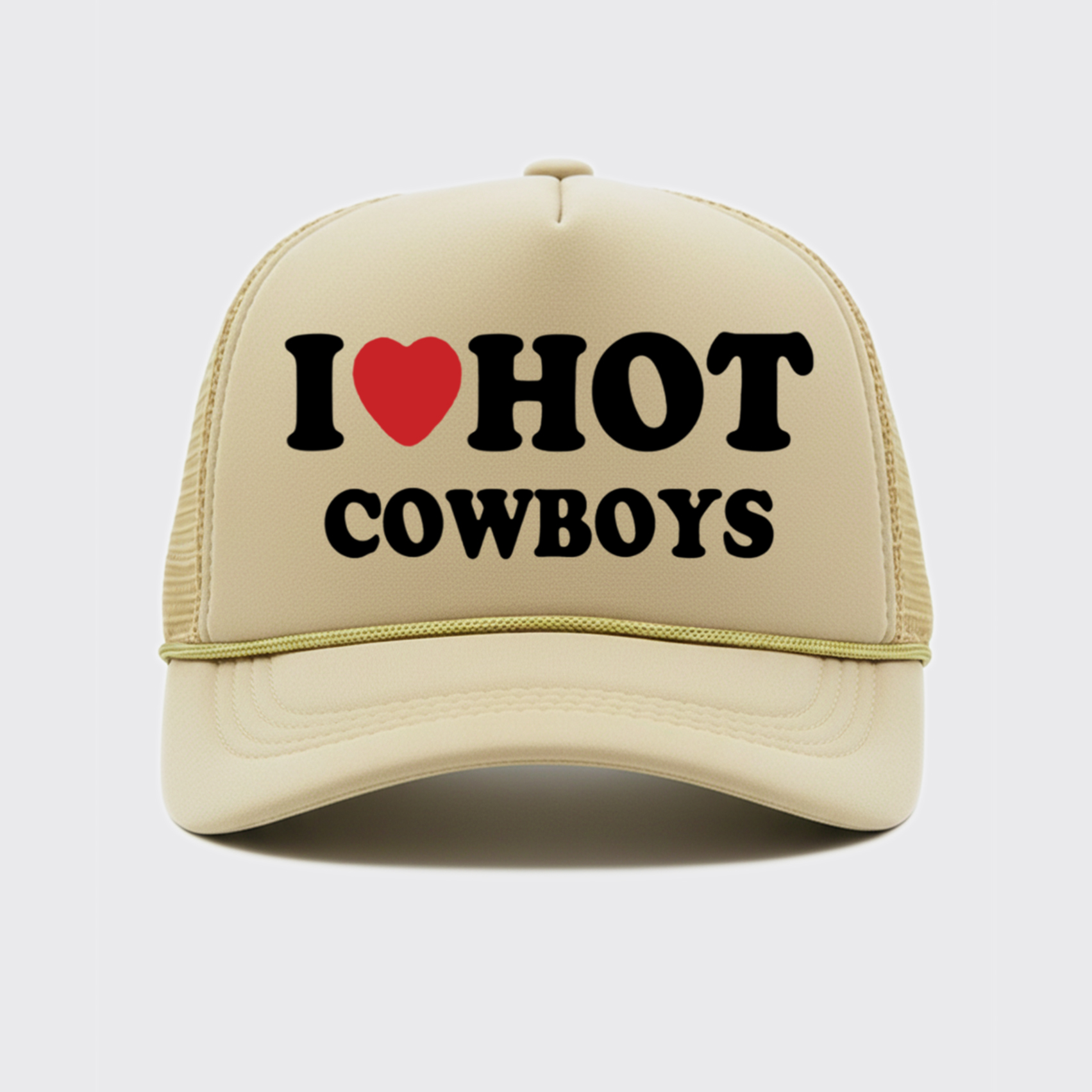 I Heart Hot Cowboys Trucker Hat