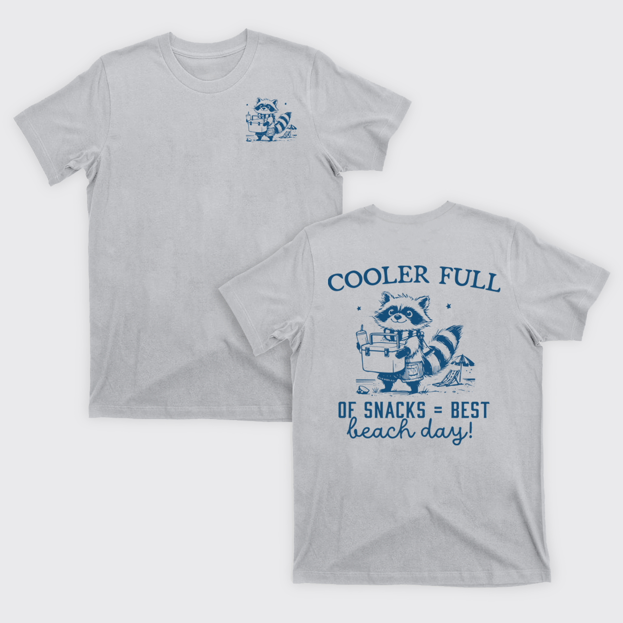 Funny Cooler-Raccoon Full Of Snacks T-Shirts