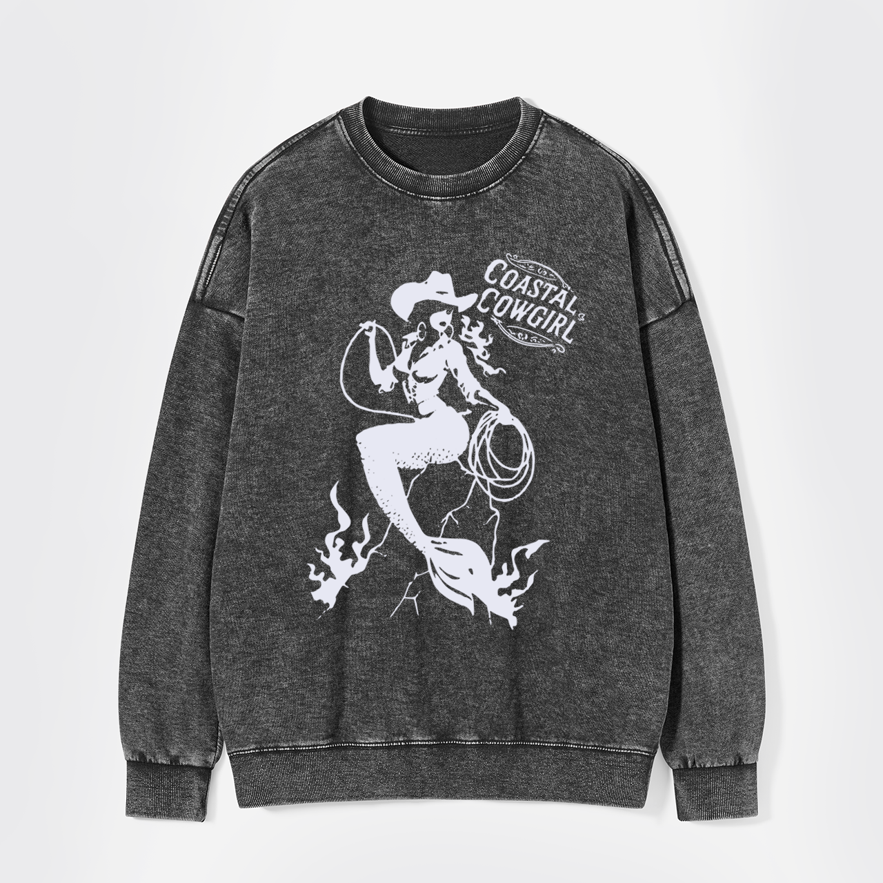 Coastal Cowgirl Mermaid Washed Sweatshirts