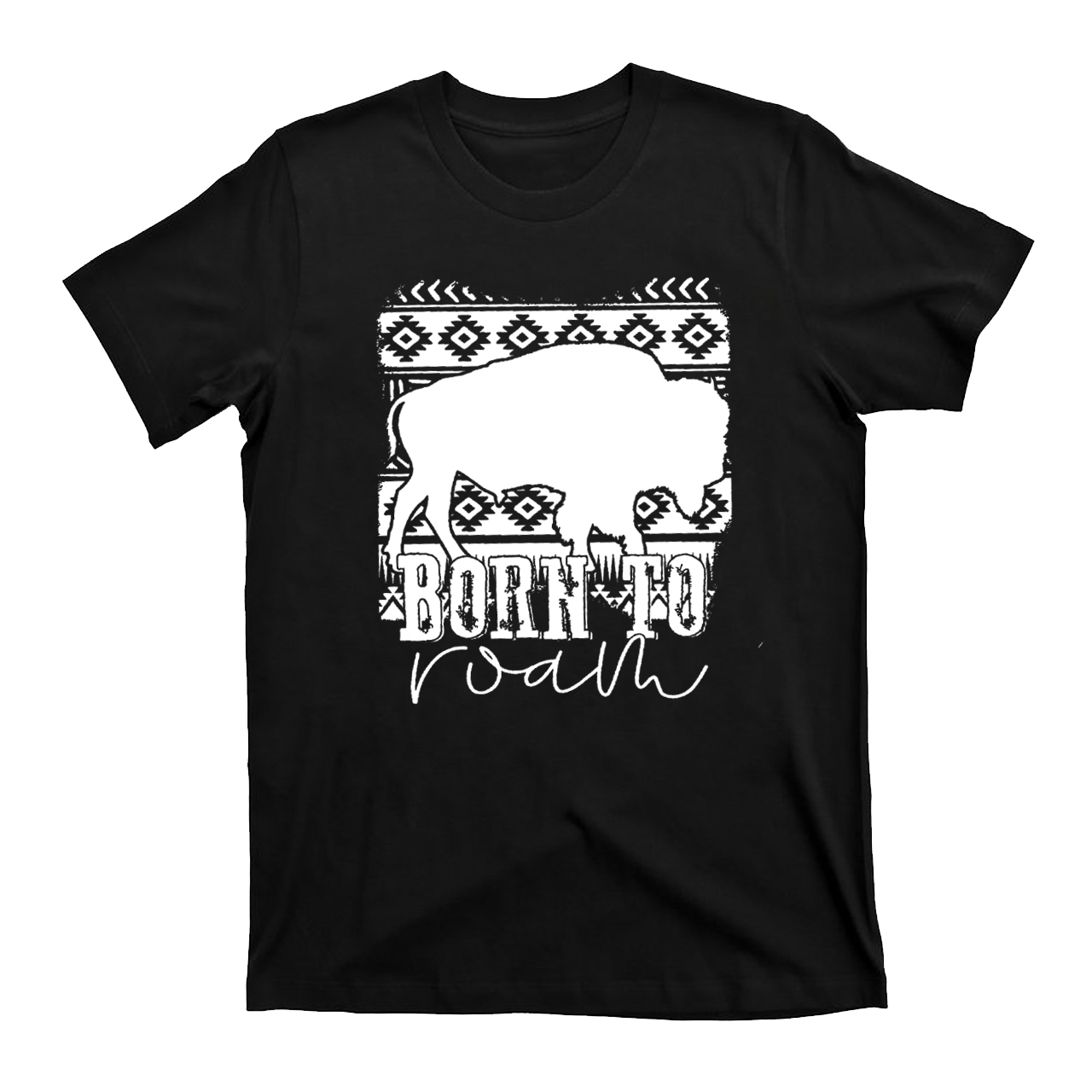 Born to Roam Aztec Buffalo  T-Shirts