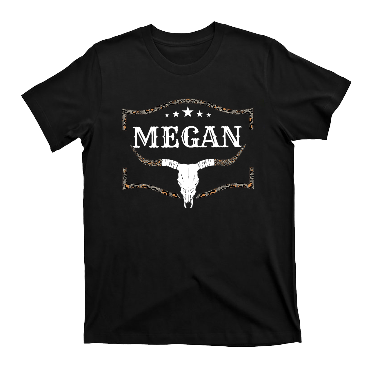 Personalized Classic Mysterious Cow Skull T-Shirt