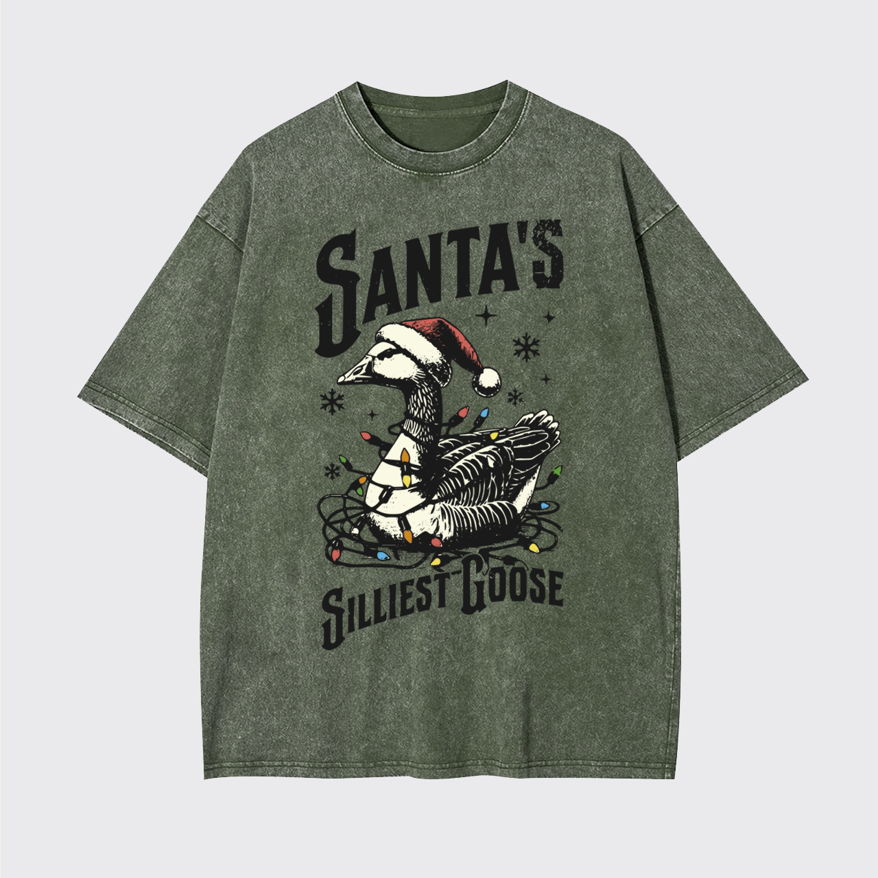 Vintage Santa's Silliest Goose Garment-dye Tees