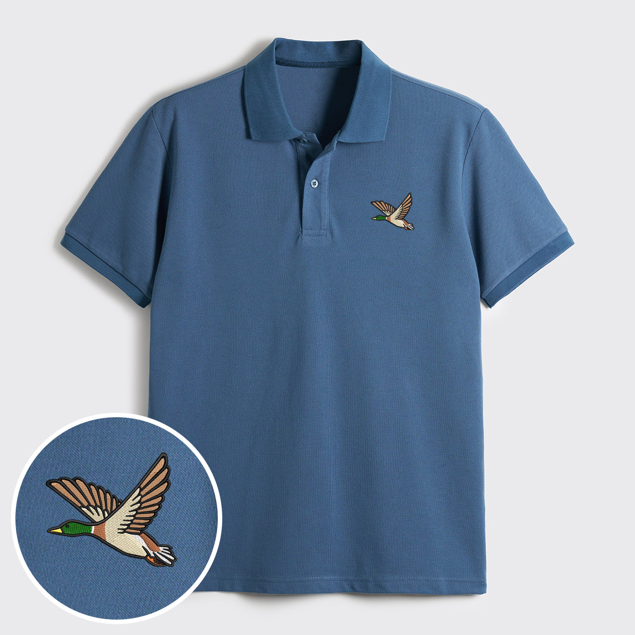 Flying Duck Embroidered Polo Shirts