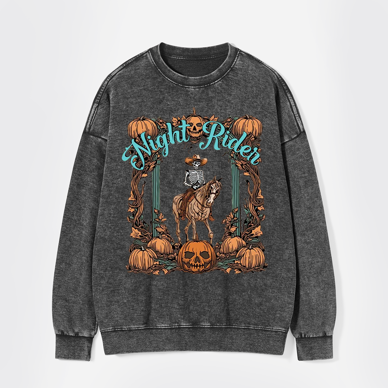 Halloween Night Rider Washed Sweatshirts