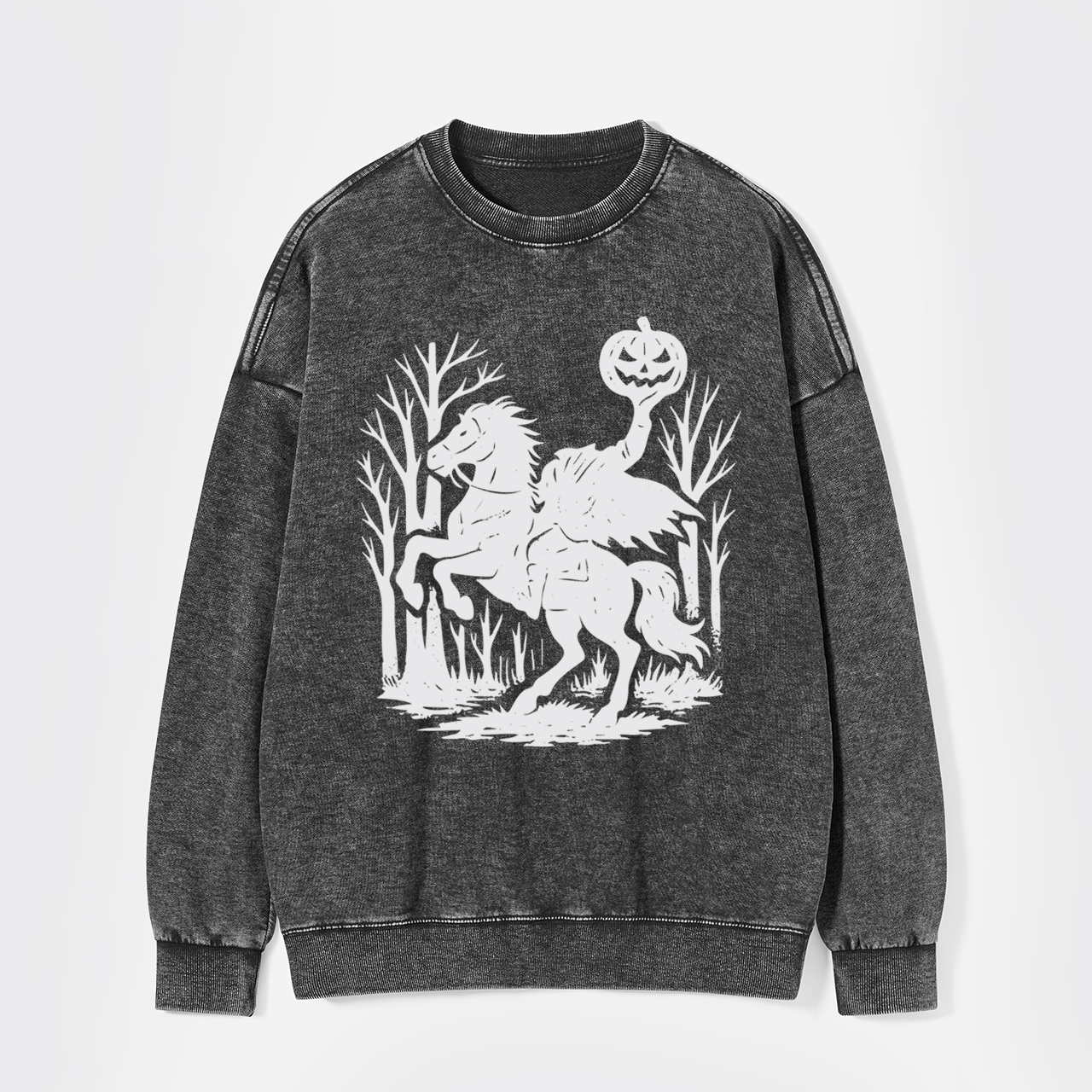 Halloween Scary Headless Horseman Washed Sweatshirts