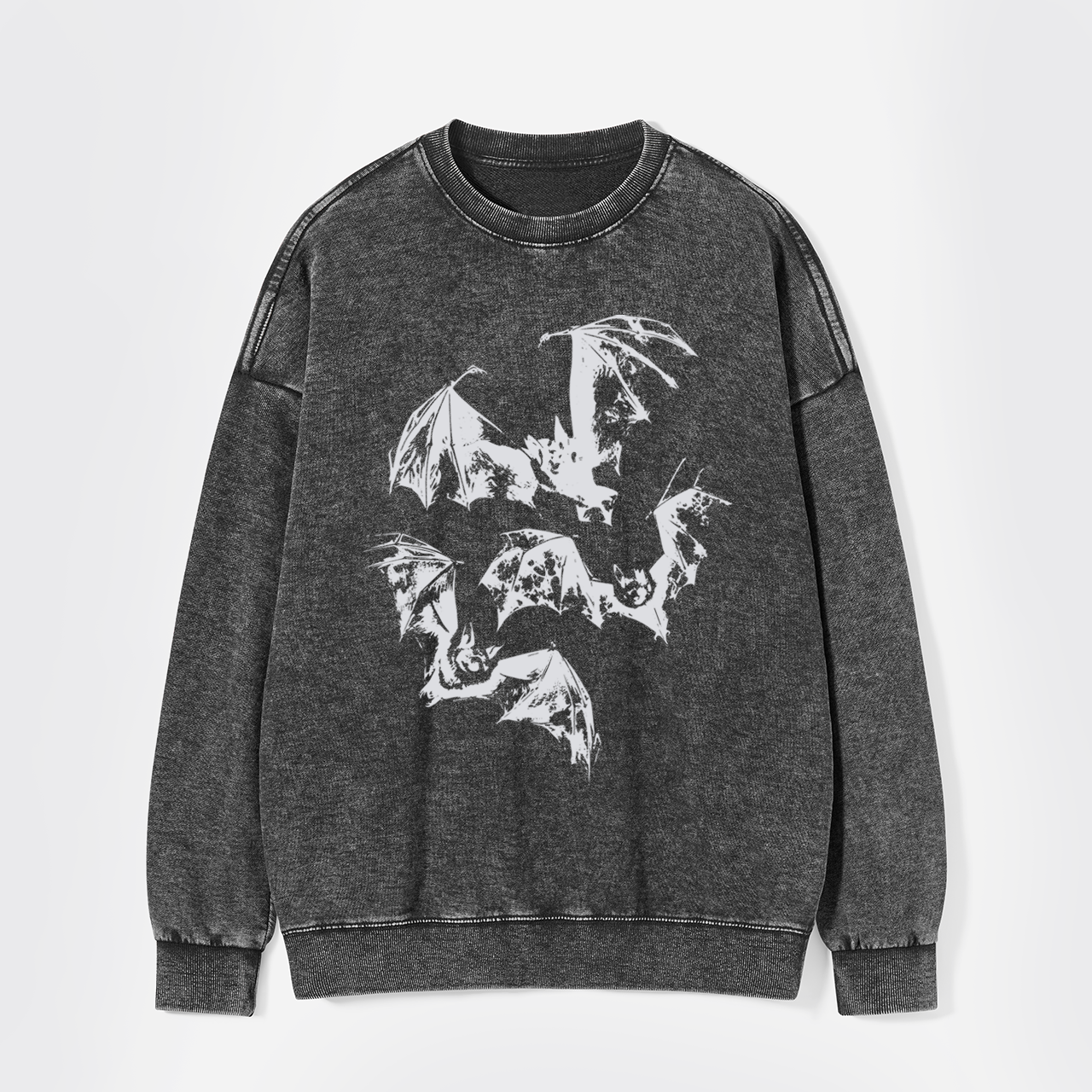 Halloween Three Bats Washed Sweatshirts