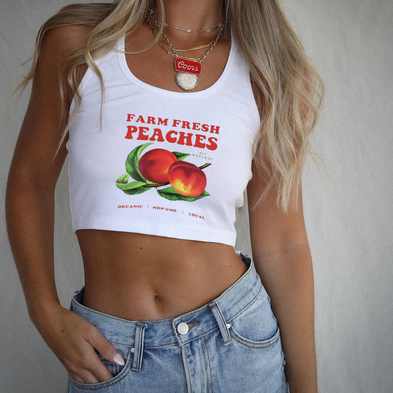 Retro Style-Fresh Peaches Tank Top